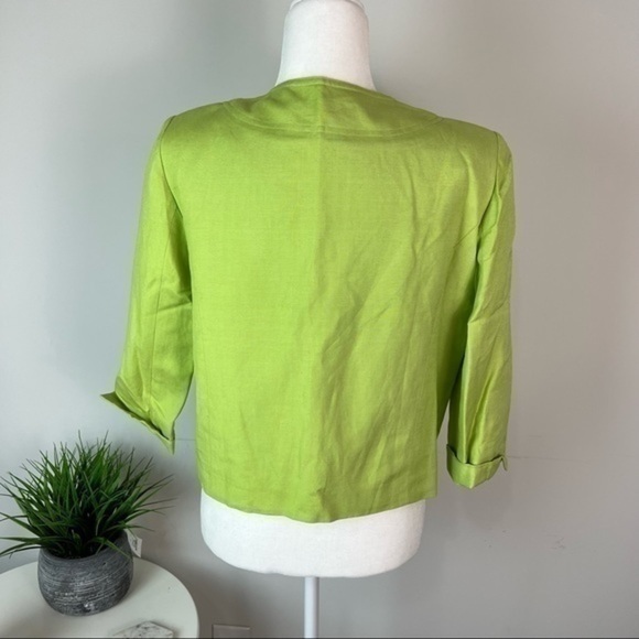 Talbots womens green one button boxy blazer size 10 - Picture 4 of 9